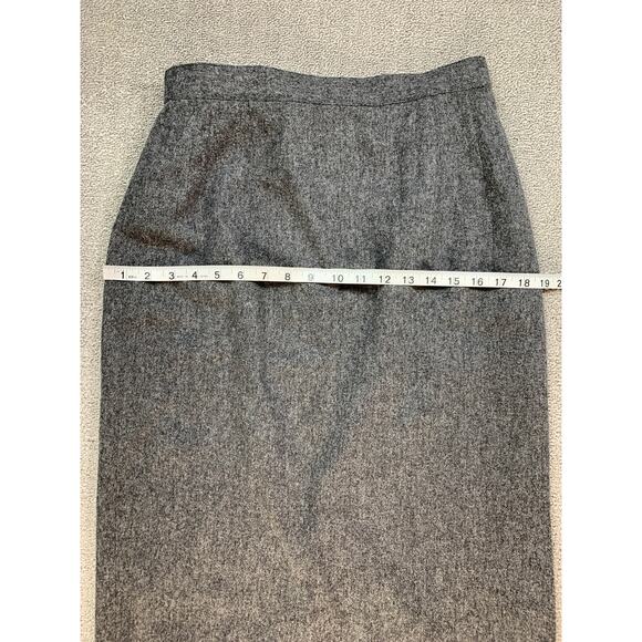 Joan Leslie Pencil Skirt Knee Length Career Business Wool Gray Size 10 - Picture 8 of 10